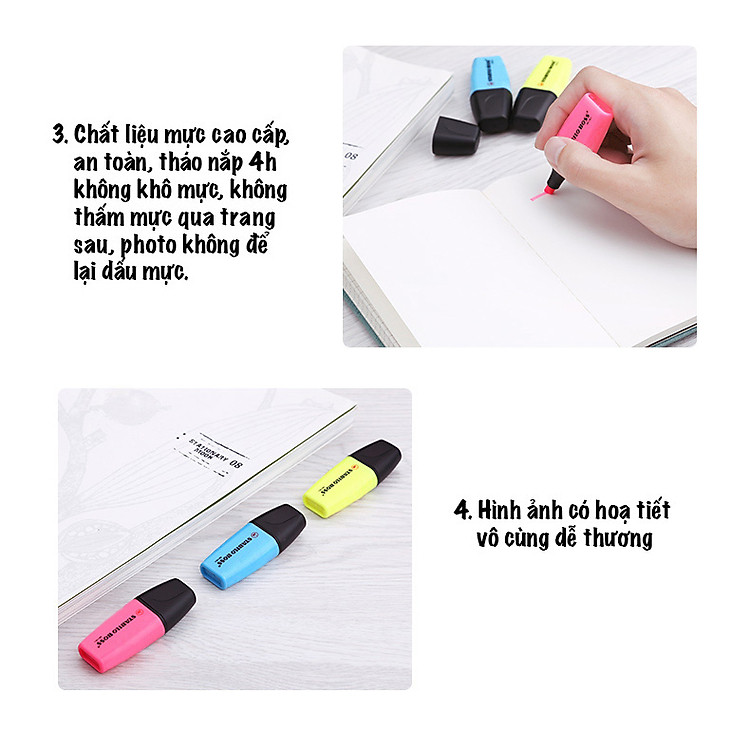 Bộ bút dạ quang STABILO BOSS MINI (2 màu) - Ảnh 4