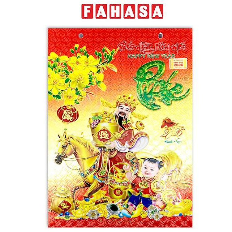 Lịch Bloc Đại Đặc Biệt Rời 2026 - Chúc Mừng Năm Mới - Chữ Phúc - Á Châu AC07B