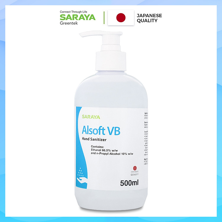 Cồn Sát Khuẩn Tay Nhanh Thường Quy Và Ngoại Khoa SARAYA ALSOFT VB - 500ML