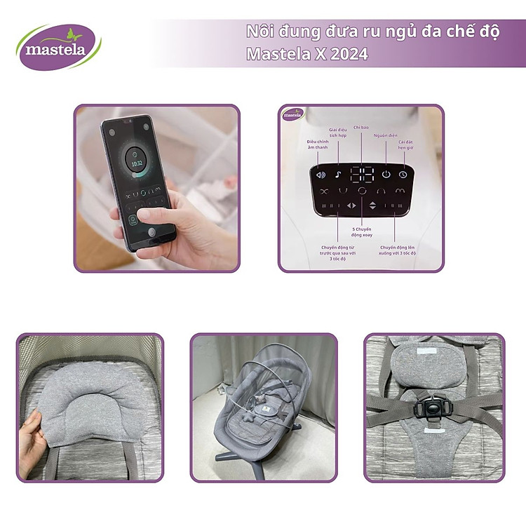 Mua Nôi đung đưa Mastela X 2024 - Hồng Chính hãng Tiết kiệm - Hình ảnh 4