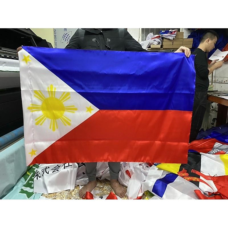 Cờ Philippines in chuyển nhiệt 2 lớp vải , cờ philipine in 3d