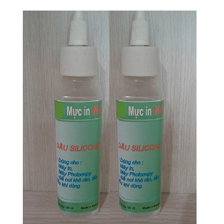 Bộ 2 chai Dầu silicone bôi trơn chịu nhiệt cao, độ trơn tốt. Silicol dùng cho các máy in