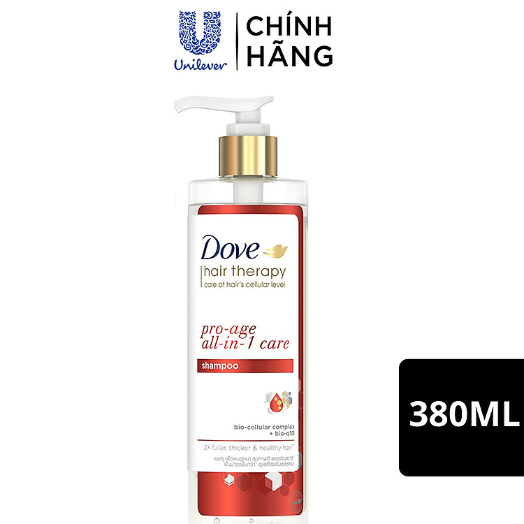 Dầu gội Dove Pro-age Tóc phồng dày và Ngăn lão hóa 380ml