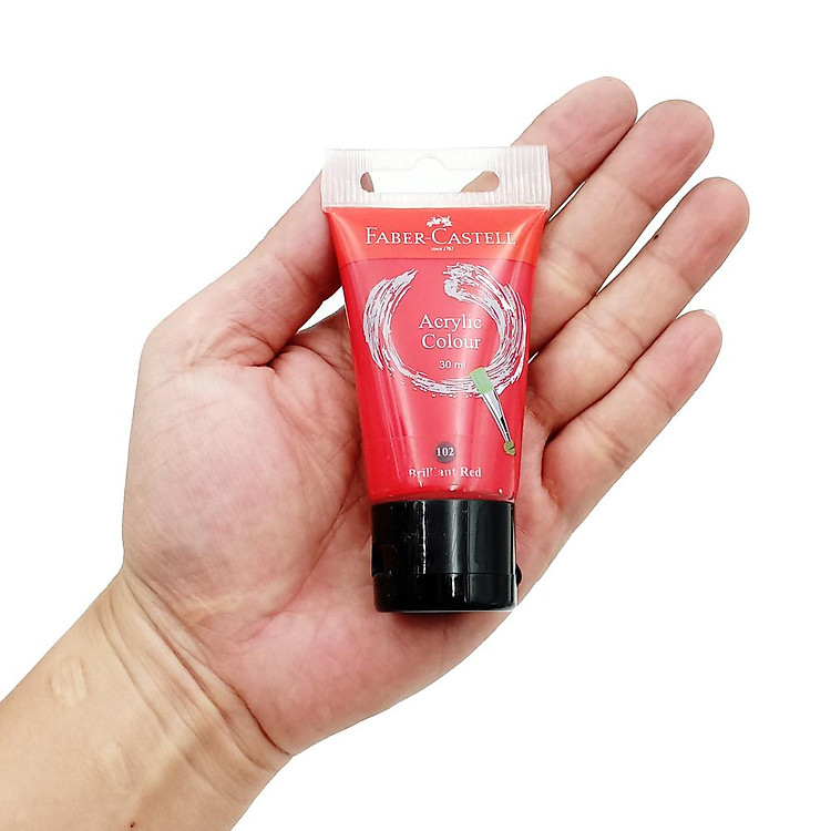 Tuýp Màu Vẽ Acrylic 30ml Brilliant Red - Ảnh 6
