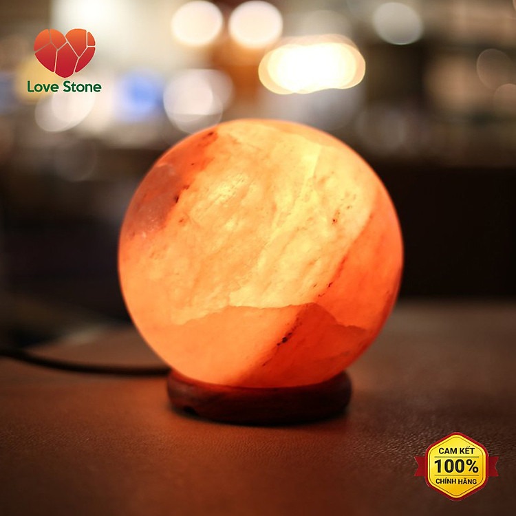 Đèn Chế Tác Đá Muối Himalaya Love Stone - Hình Giọt Nước + TẶNG KÈM BỘ DÂY ĐÈN