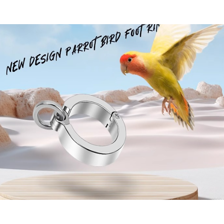 1 vòng chân inox 316L vặn vít (kèm vít) dùng đeo chân cho mọi dòng chim, vẹt