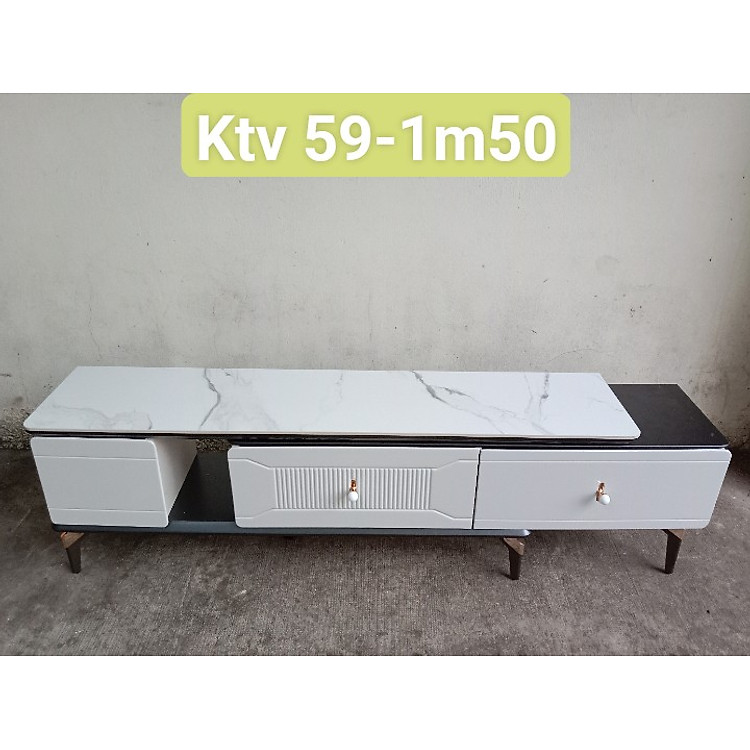 Kệ Tivi Tundo mặt đá vân xám nhập khẩu