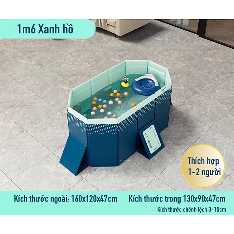 Chọn mua tại Shopee: BỂ BƠI GẤP XẾP 160*120*47 - DÙNG NGAY - Giá tốt nhất tại Mall Shop