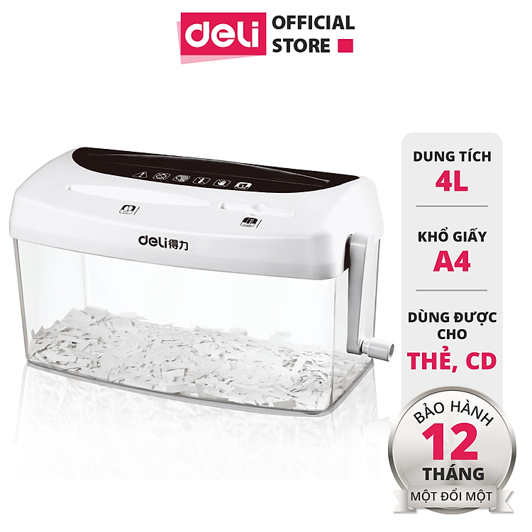 Máy Hủy Tài Liệu Mini Deli 9935