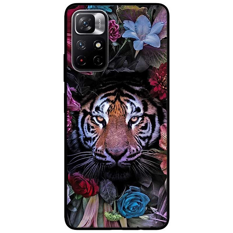 Ốp lưng dành cho Xiaomi Redmi Note 11 5G - Redmi Note 11T - Redmi Note 11S mẫu Sư Tử Và Hoa