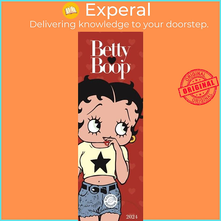 Sách - Betty Boop Slim Calendar 2024 by (UK edition, paperback)
