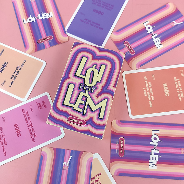 Bộ bài Lói Hay Lèm cho cặp đôi phiên bản Pastel 30 lá thách hay thật Truth Or Dare