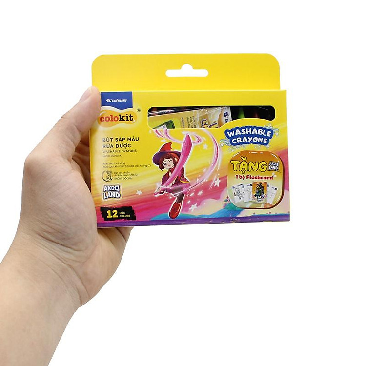Hộp Bút Sáp Màu Rửa Được Colorkit (12 chiếc) - Ảnh 4