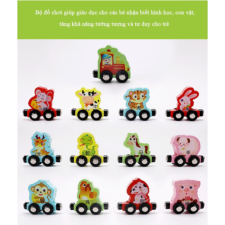 Đồ Chơi Gỗ Đoàn Tàu Lắp Ráp Cho Bé Chính hãng Tiết kiệm - Hình ảnh 4