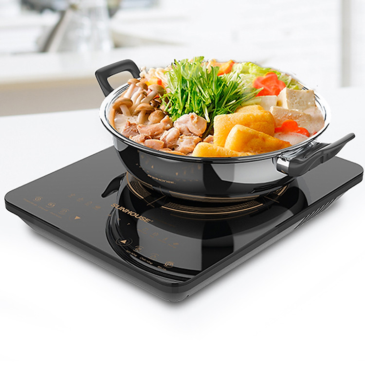 Bếp Từ Đơn Sunhouse SHD6803 (2000W) - Kèm Nồi Lẩu - Hàng Chính Hãng