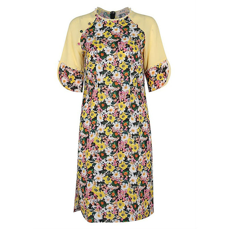 Áo Dài Nữ Cách Tân An Thủy 707-M2 - Tay Áo Vàng