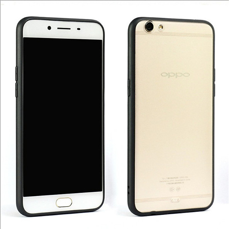 Ốp Lưng TPU dẻo Viền Đen Bề mặt nhám chống vân tay, lưng cứng Dành cho OPPO