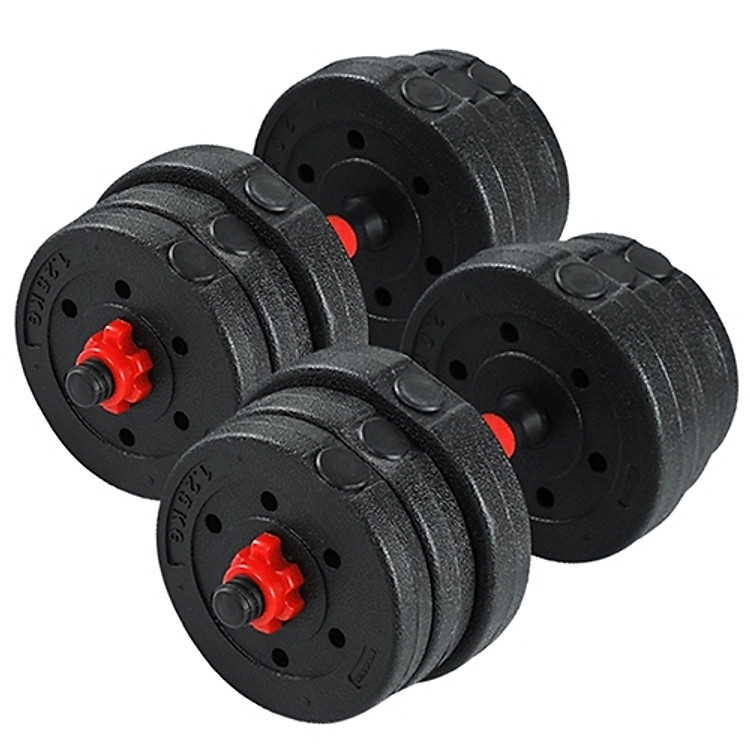 BỘ 20KG TẠ BG MIẾNG NHỰA ĐEN CAO CẤP ĐA NĂNG ( hàng nhập khẩu)