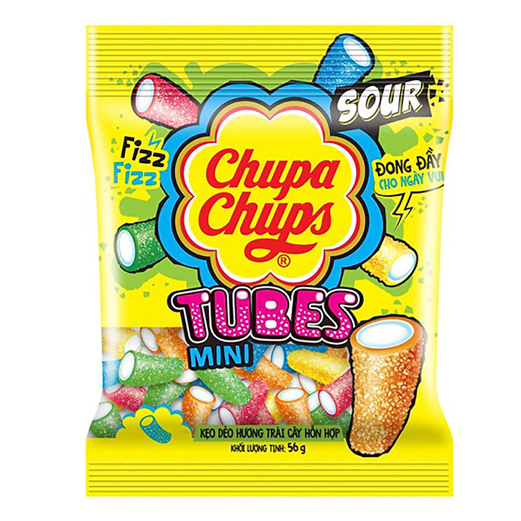 Chupa Chups kẹo dẻo Sour Minitubes