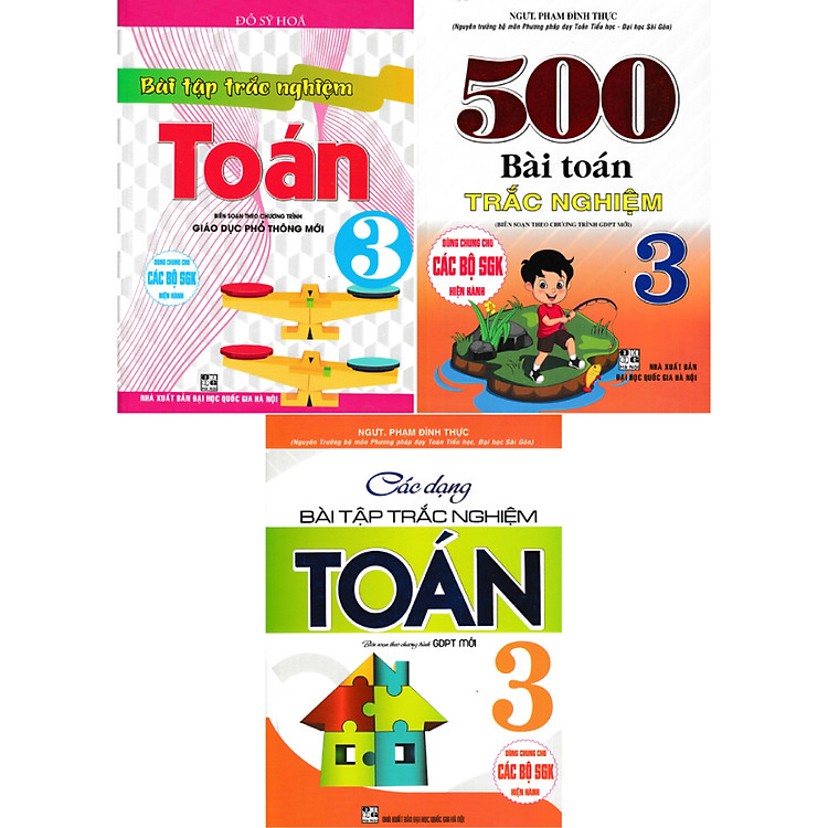 Sách Tham Khảo - Combo Giúp Em Giỏi Toán Trắc Nghiệm Lớp 3 (Biên Soạn Theo Chương Trình GDPT Mới) (Bộ 3 Cuốn)