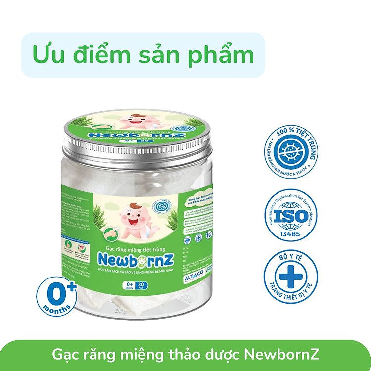 Gạc rơ lưỡi NewbornZ tiệt trùng cho trẻ Chính hãng Ưu đãi - Hình ảnh 3