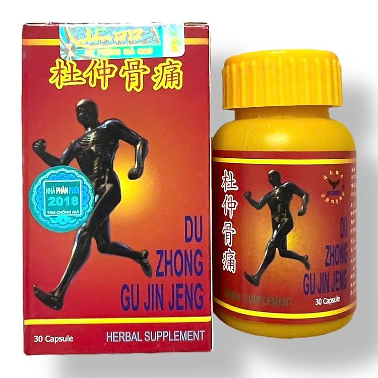 Viên uống Du Zhong Gu Jin Jeng hỗ trợ đau nhức xương khớp, đau mỏi cổ vai gáy, tê bại tứ chi, đi lại khó khăn - Xuất xứ Đài Loan - Mã số 1525