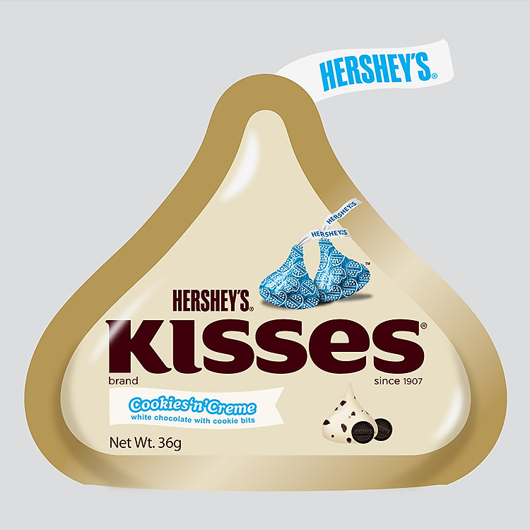 Socola Hershey's Kisses Trắng Cookies And Cream 36g