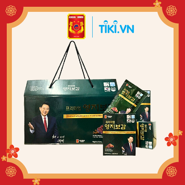 VSM - Ginseng House - Chiết Xuất Linh Chi Và Hồng Sâm Hàn Quốc 6 Năm Tuổi - Hộp 30 gói