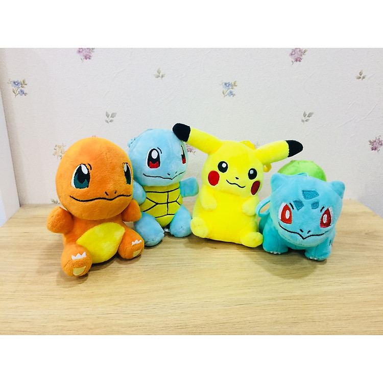 Gấu bông pokemon combo 4 pokemon starter