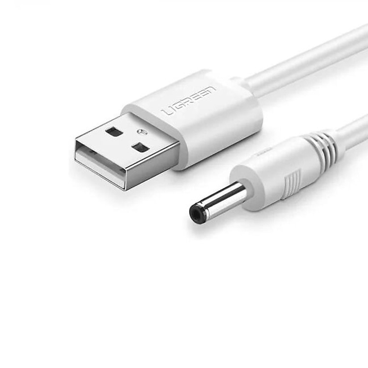 Dây chuyển nguồn USB 2.0 sang DC 1.35 x 3.5mm Ugreen 277DC50537US Hàng chính hãng