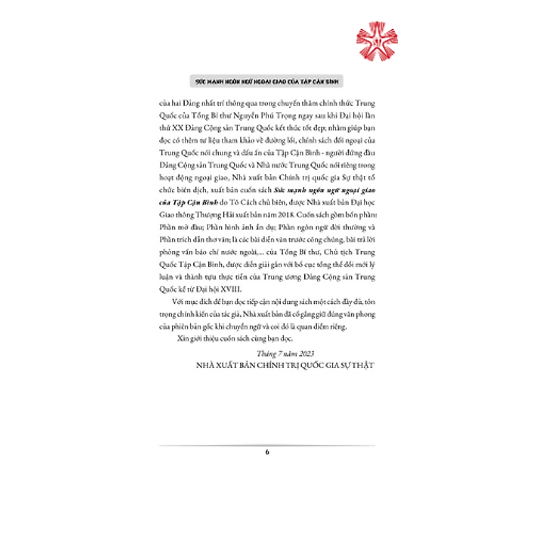 Sức mạnh ngôn ngữ ngoại giao của Tập Cận Bình (bản in 2023) - Ảnh 7