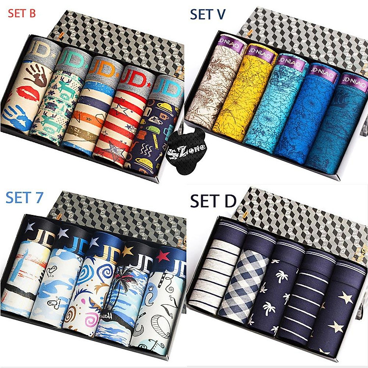 Hộp 5 quần sịp nam cotton đủ size Quảng Châu