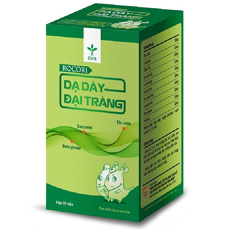 Viên dạ dày đại tràng Rocori - Lọ 30 viên