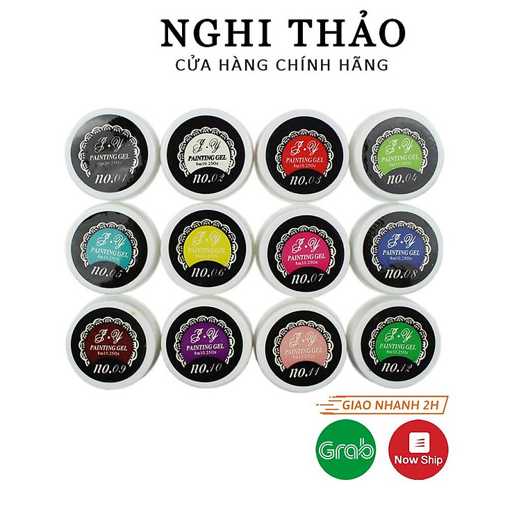 Gel vẽ nail , vẽ móng 12 màu siêu đặc