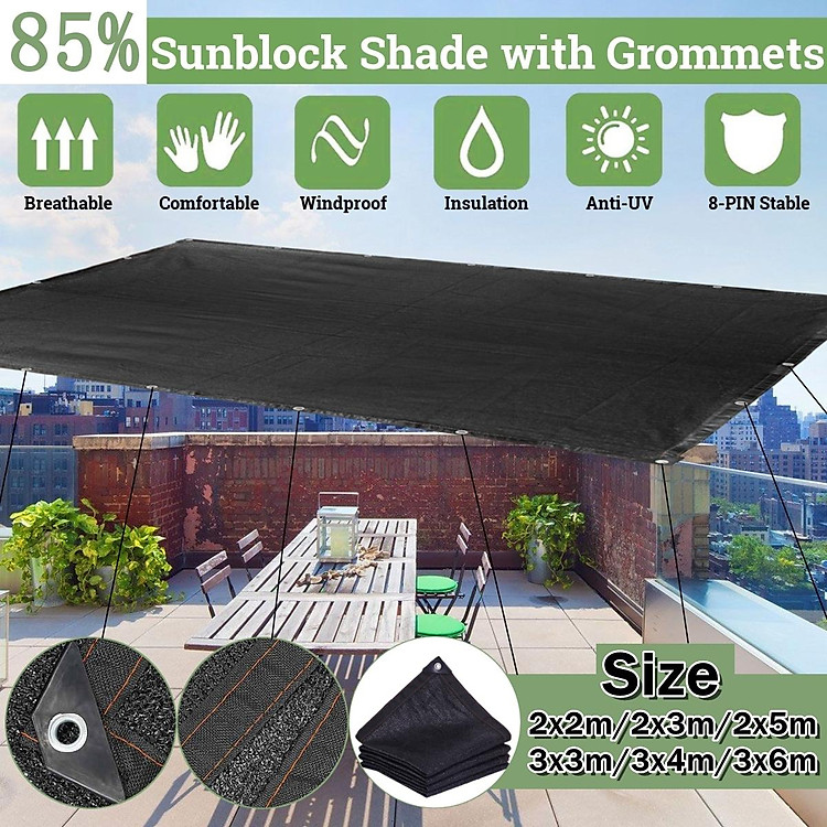 HDPE Anti-UV Sunshade Net Outdoor Garden Car Sunscreen Sunblock Cloth For Plant Greenhouse Car Cover Big Size 85% Shad