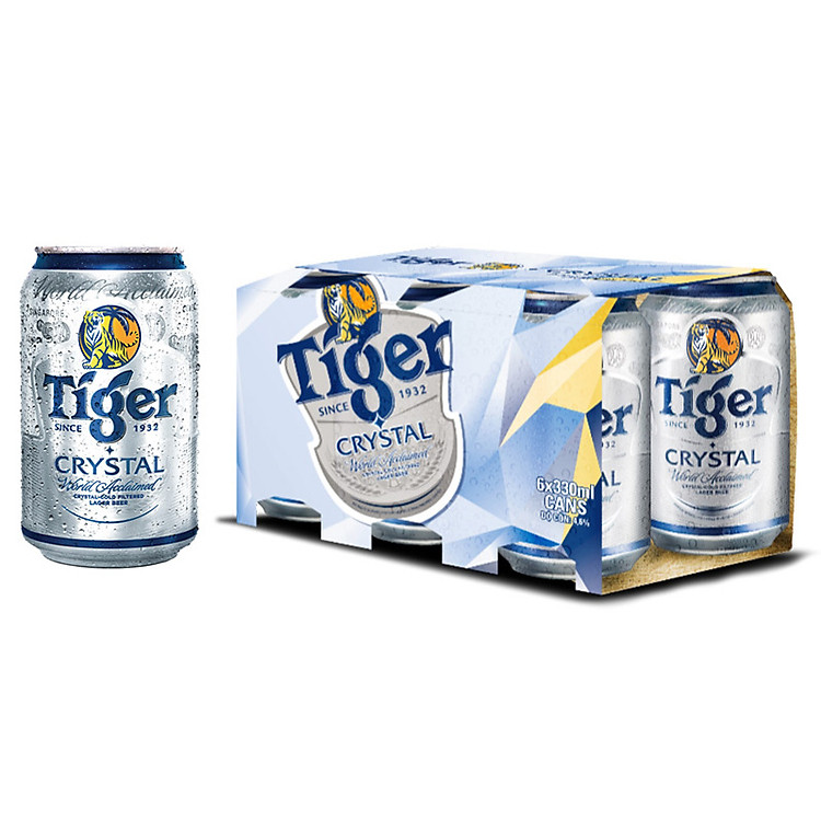 Lốc 6 Lon Tiger Crystal (330ml / Lon)