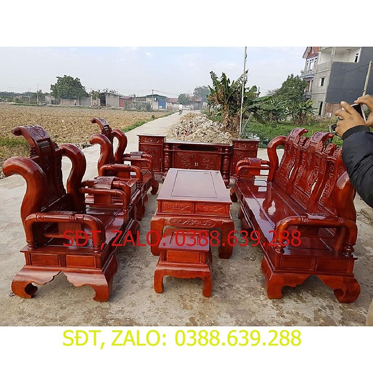 Bộ Bàn Ghế Tần Thủy Hoàng Gỗ sồi Nga