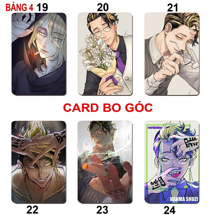 Thẻ Card Hanma Shuji Tokyo Revengers (6 chiếc) - Ảnh 3