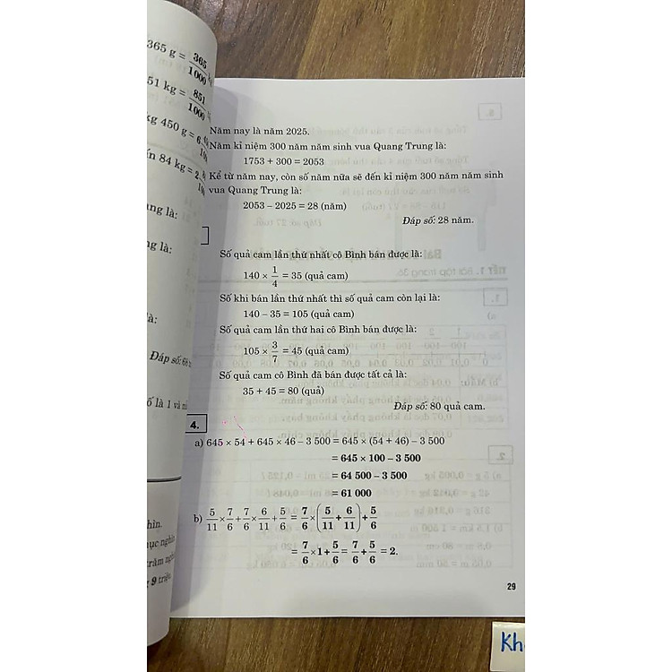 Hướng Dẫn Giải Vở Bài Tập Toán 5 - Tập 1 + 2 - Ảnh 6