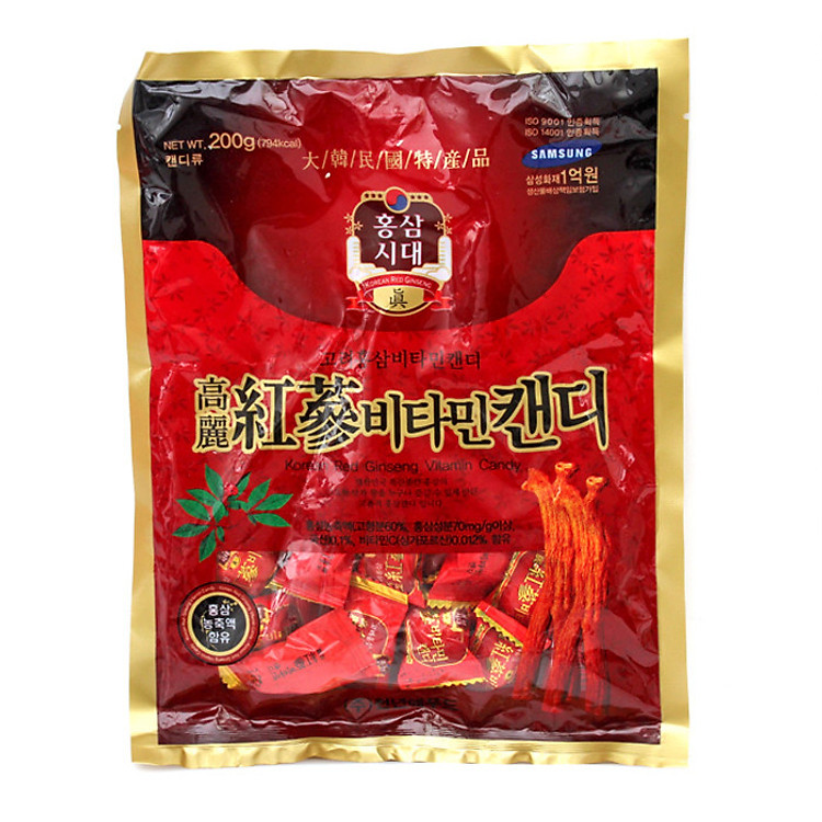 Kẹo Hương Vị Sâm Korean Red Ginseng Candy - Ginseng House gói 200g