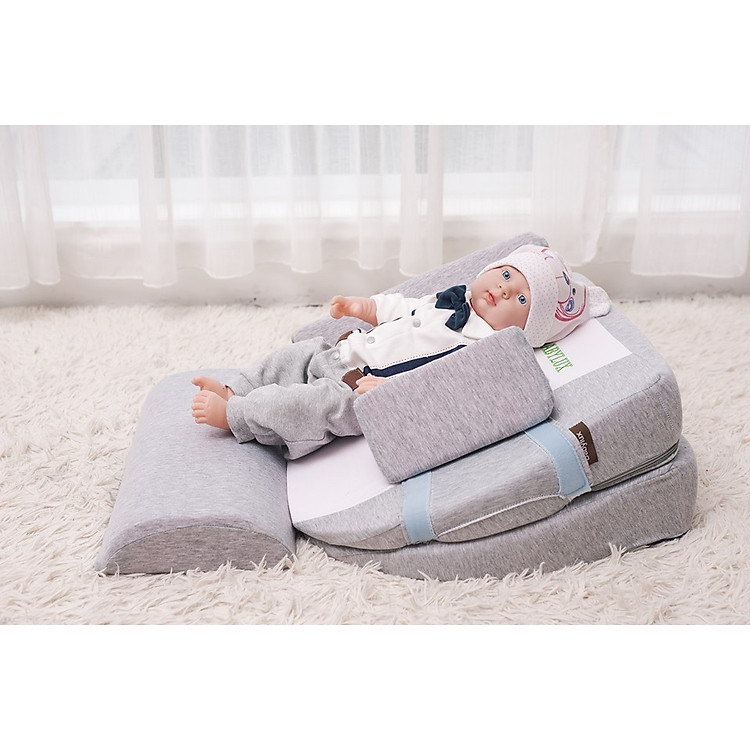 Gối chống trào ngược 15 độ (có thể điều chỉnh lên 30 độ) babylux ( Mã BL02+)( DÀNH CHO BÉ BỊ TRỚ + TRÀO NGƯỢC RẤT NẶNG): dùng cho trẻ sơ sinh 0-36 tháng