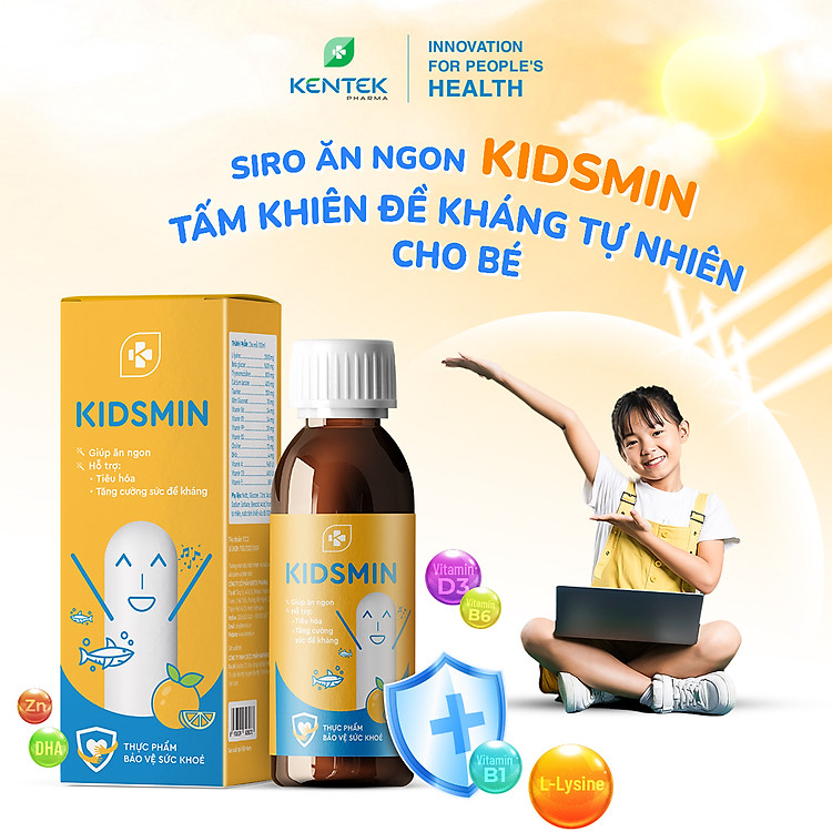 Nơi mua Siro tăng cân KIDSMIN 100ml Chính hãng Giá rẻ - Hình ảnh 3