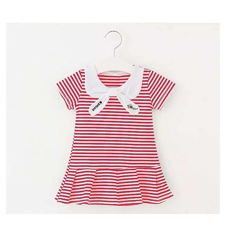 Đầm Đuôi Cá Cổ Tai Thỏ Kẻ Sọc Cho Bé 8-18kg