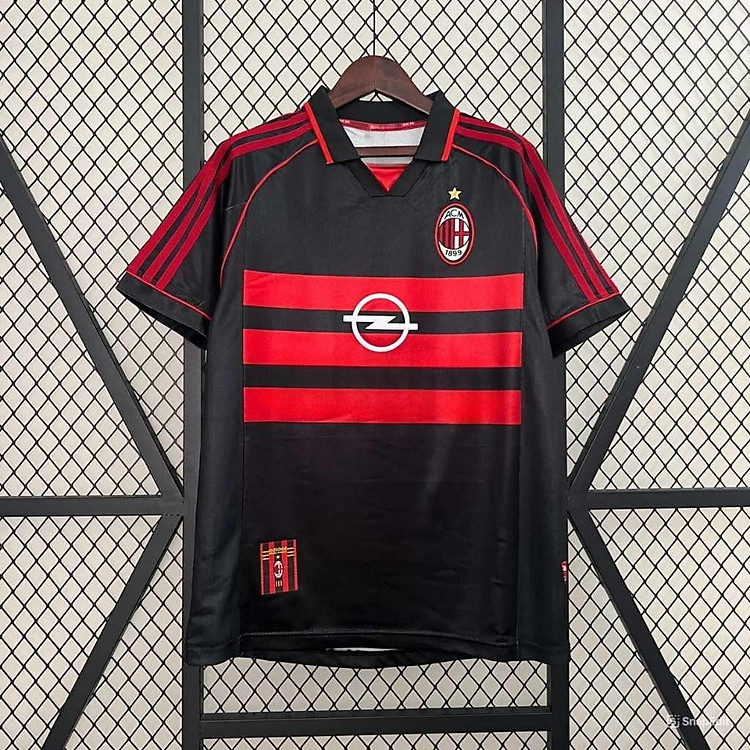 Áo Bóng Đá Retro AC Milan 1998 - Áo Đấu Thứ 3 bản cao cấp vải Cotton Polyester