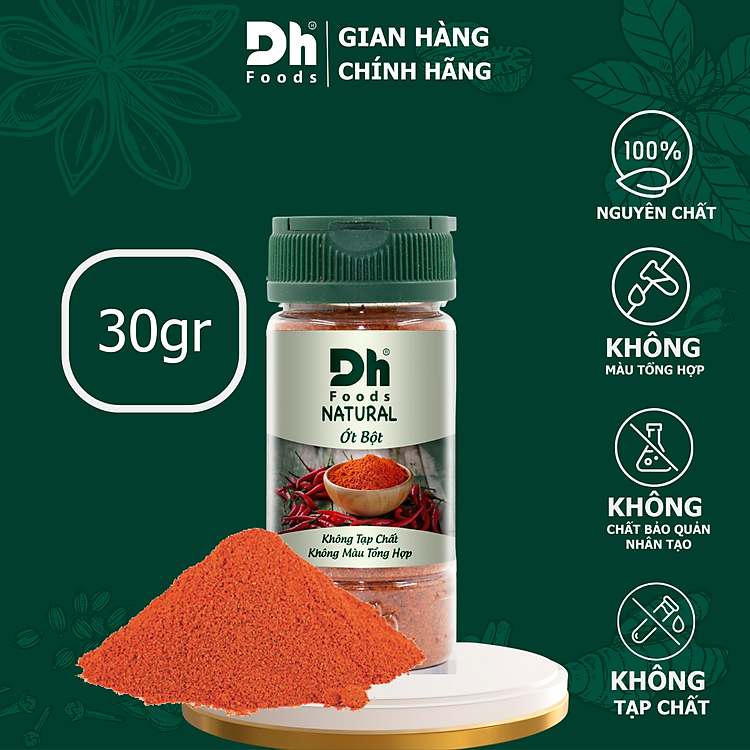Natural Ớt Bột Dh Foods 30gr