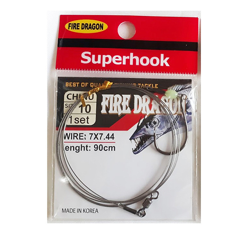 5 Bộ Cáp Lưỡi Câu 1 lưỡi Chinu Fire Dragon