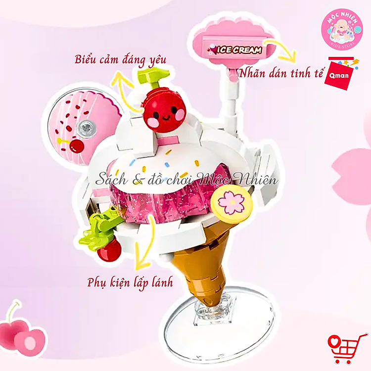 Đồ Chơi Lắp Ráp Qman 35019 - Món Tráng Miệng Chính hãng Ưu đãi - Hình ảnh 5