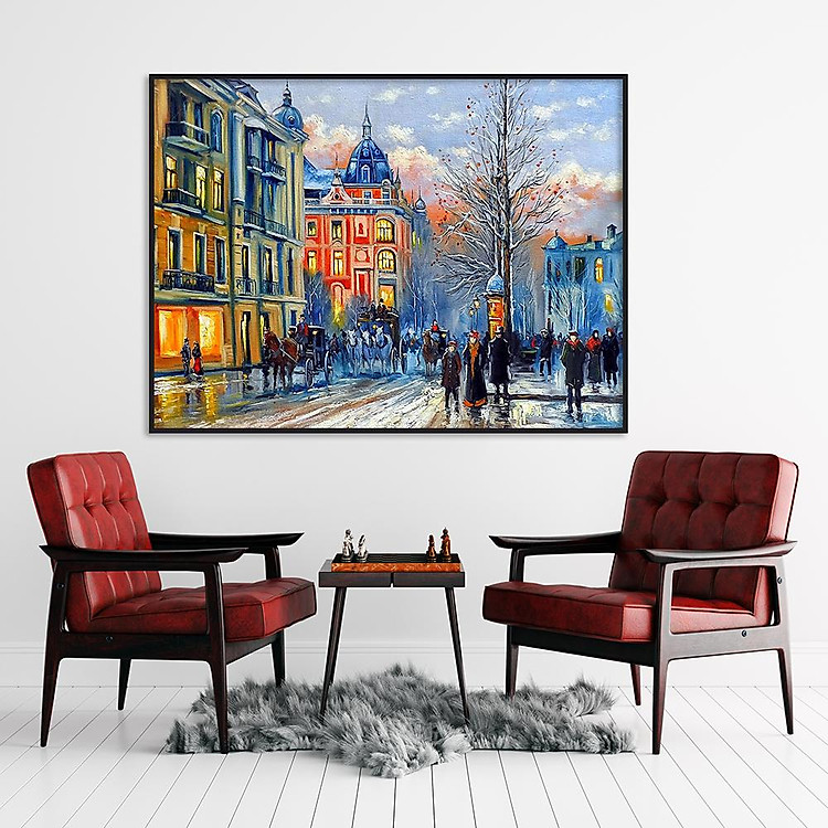 TRANH CANVAS TREO TƯỜNG - THÀNH PHỐ SƠN DẦU BẮC ÂU