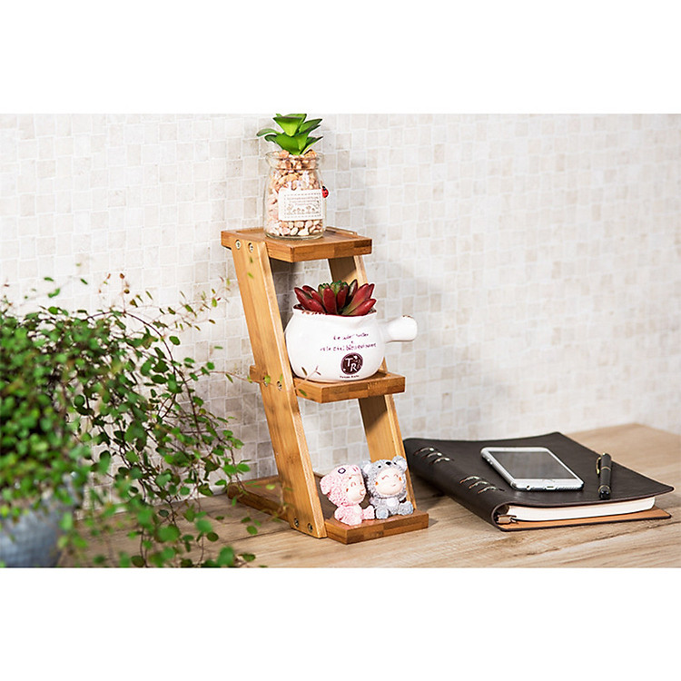 Kệ hoa để bàn gỗ tre tự nhiên thương hiệu MuMaRen nhập khẩu
