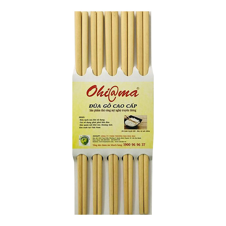 Bộ 10 Đũa Gỗ Ohi@ma
